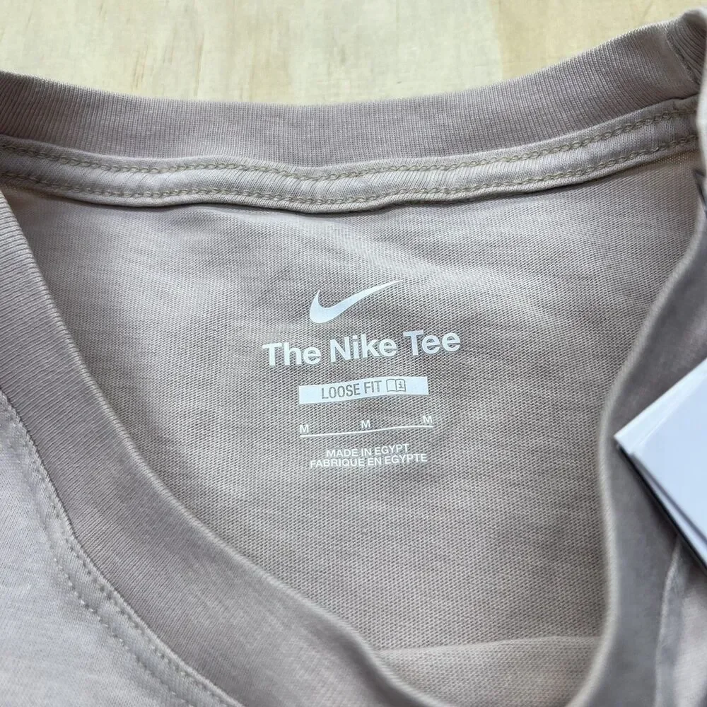 NEW MD USWNT Womens Nike Crest Short Sleeve Cotton Shirt Tan USA Soccer US